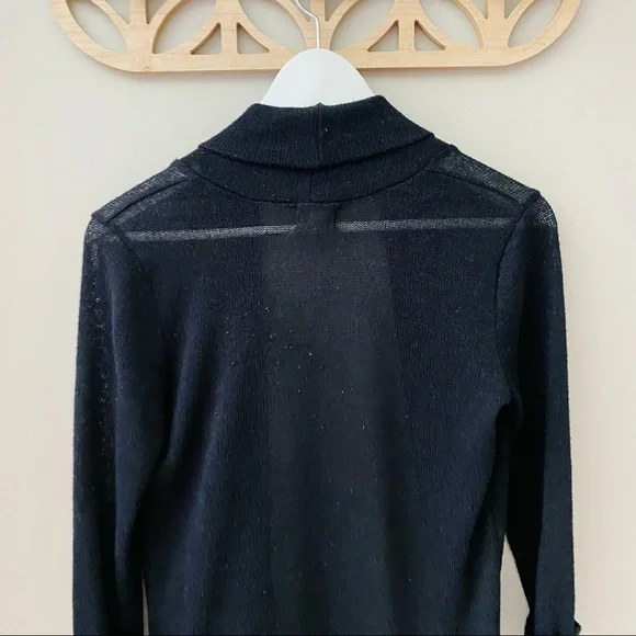 Pins and Needles by Urban Outfitters Open Front Knit Cardigan Black Sz S… - Picture 7 of 8
